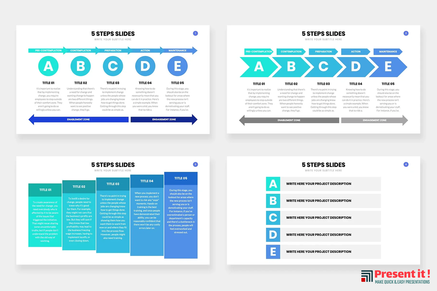 5 Step Infographic Slides