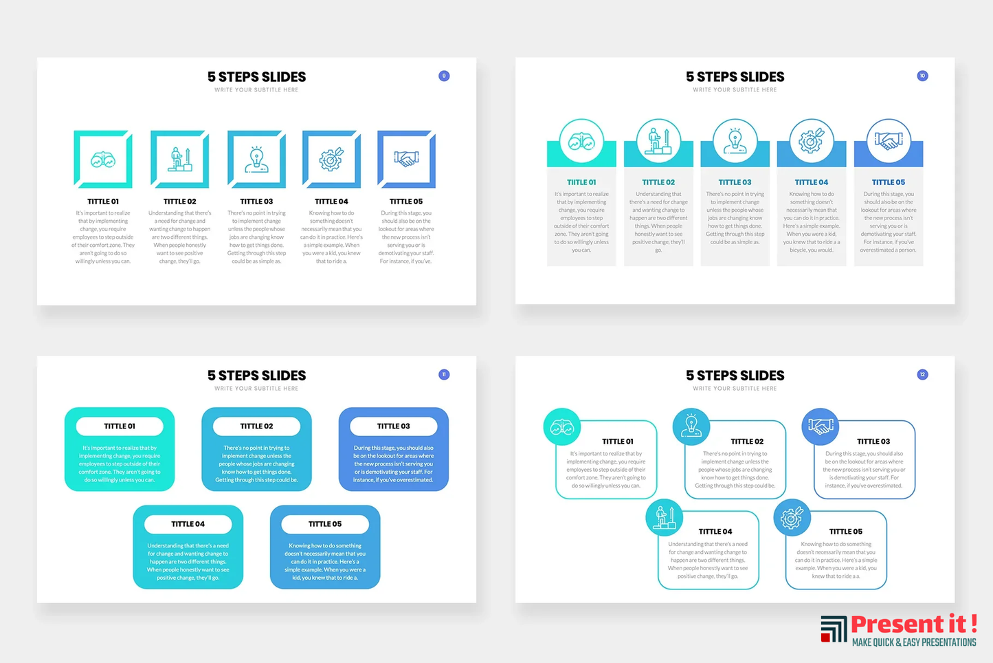 5 Step Infographic Slides