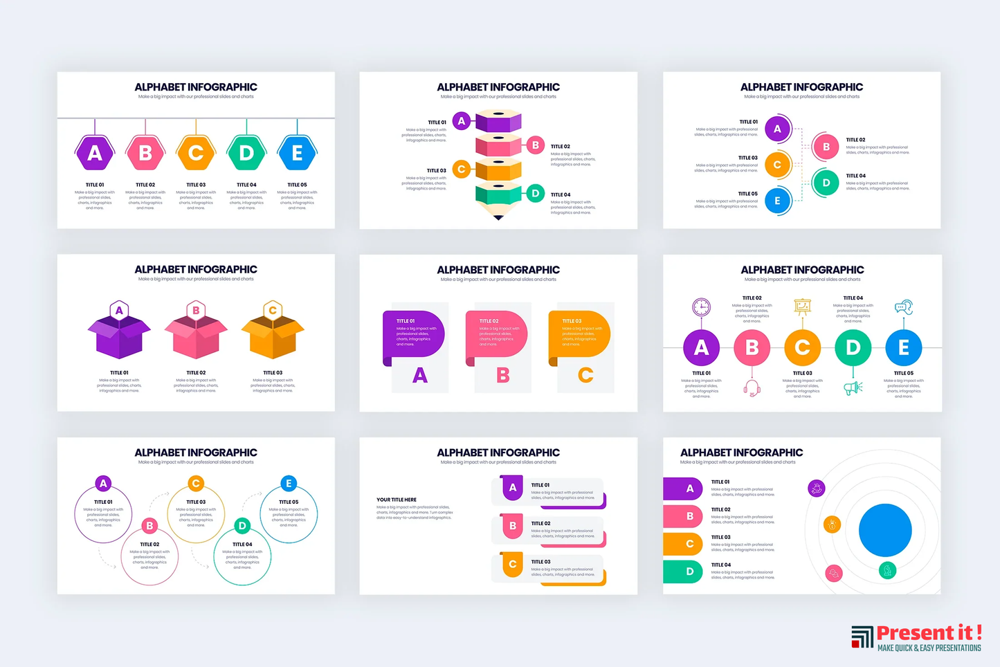 Alphabet Infographic Templates