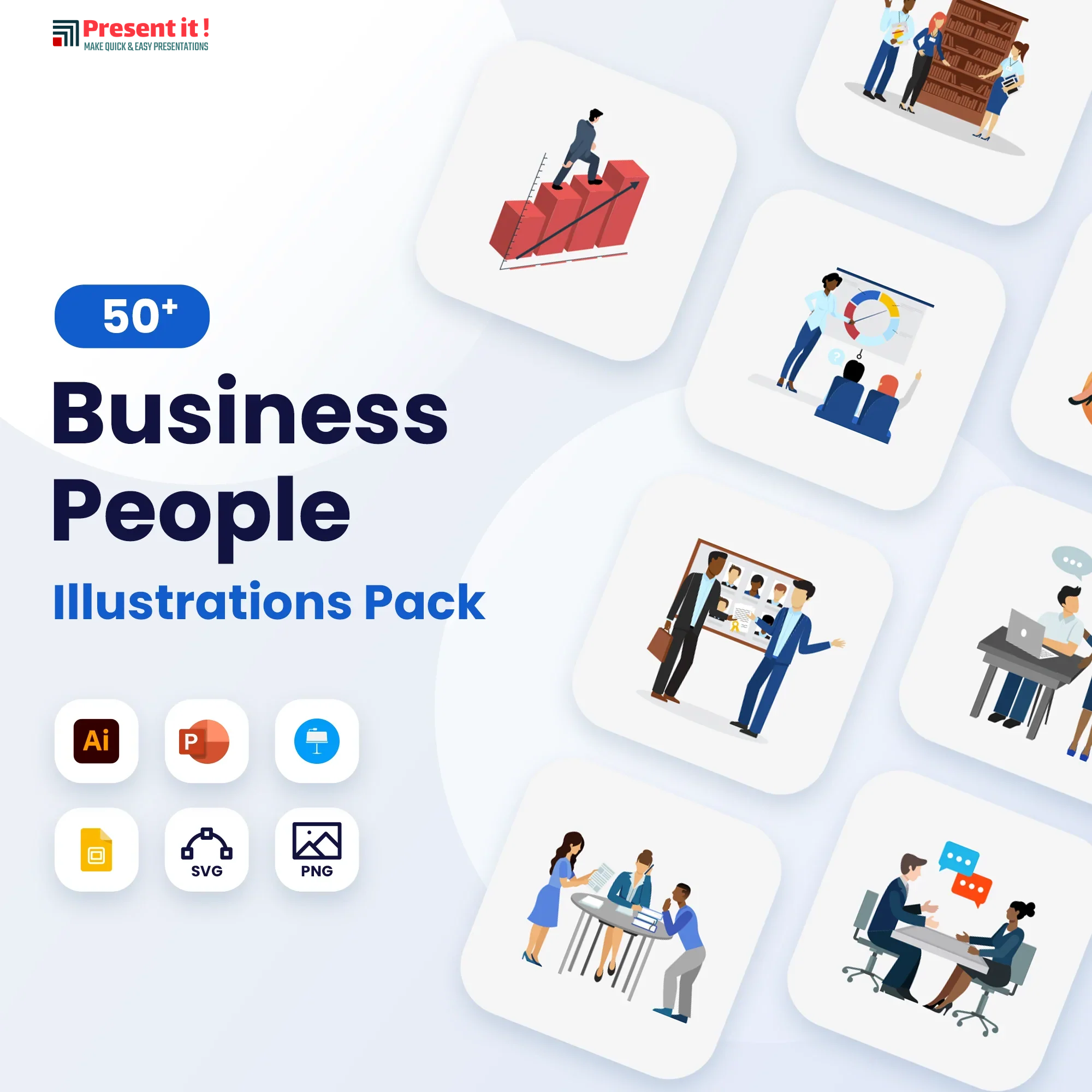 50 Business People Illustrations