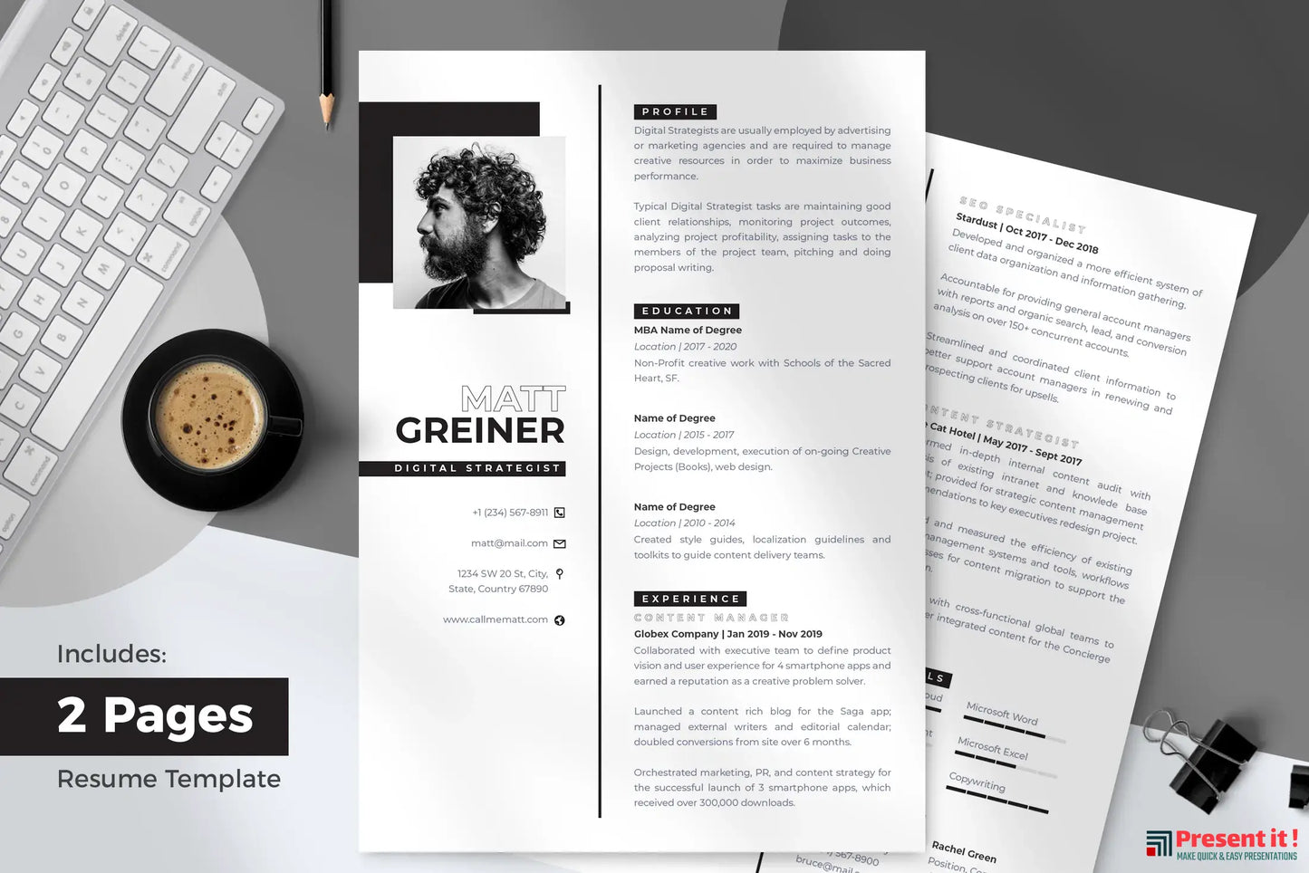 Lean Resume + Cover Letter Template