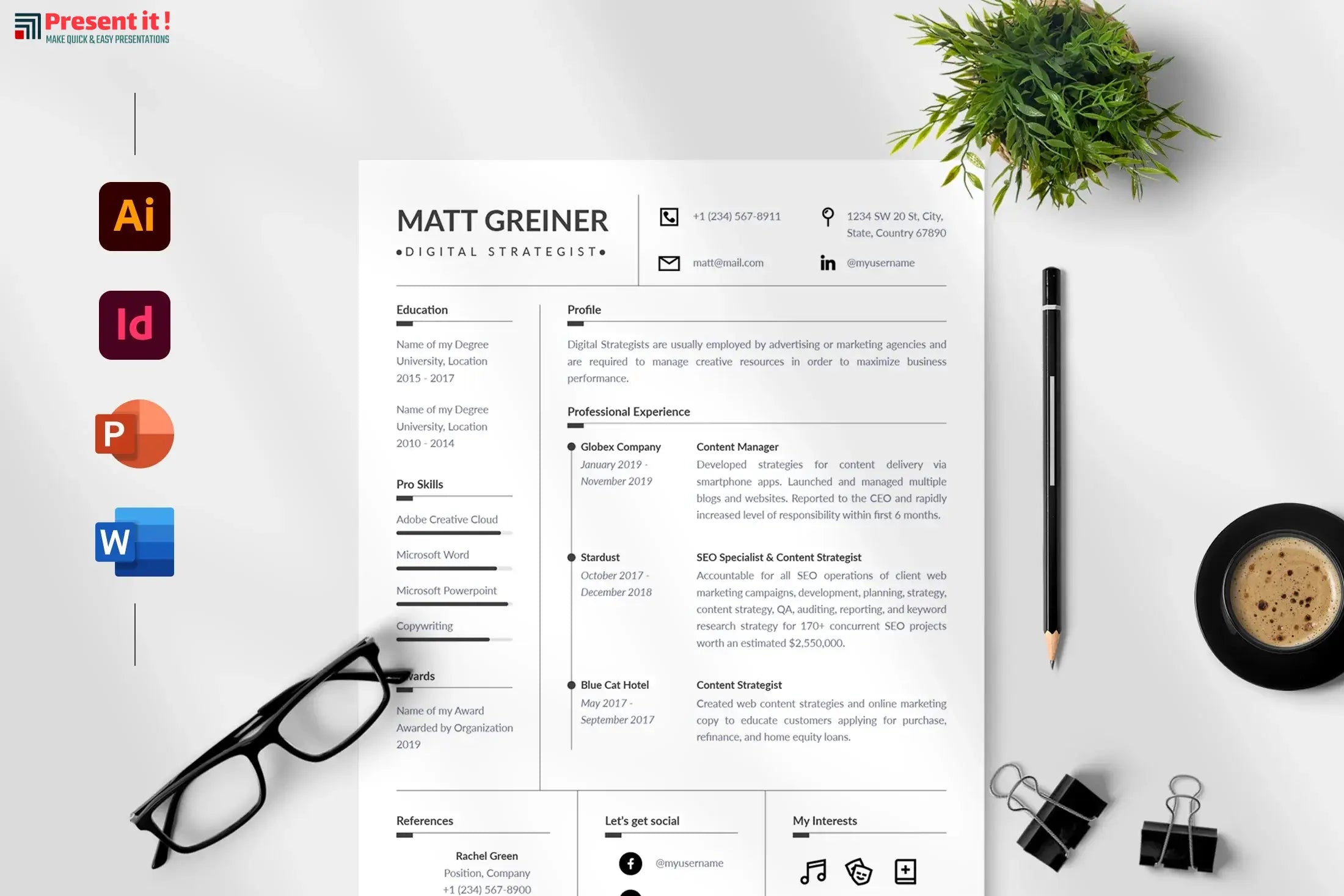 Matt Resume + Cover Letter Template