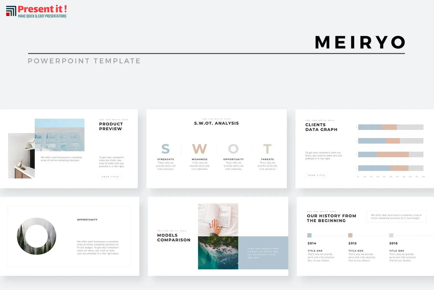 Meiryo Minimalist PowerPoint Template