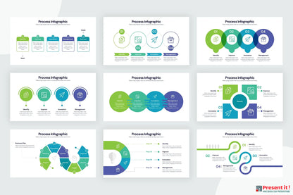 Process Infographic Templates for Illustrator, Powerpoint, Keynote and Google Slides