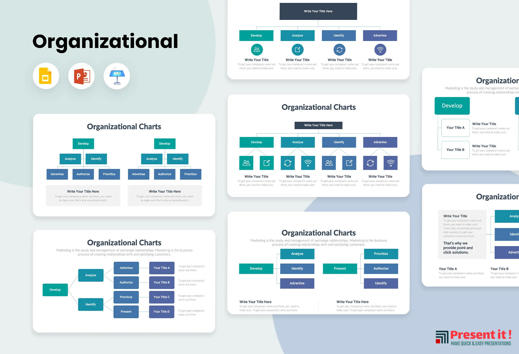 Organizational Charts Infographics Template