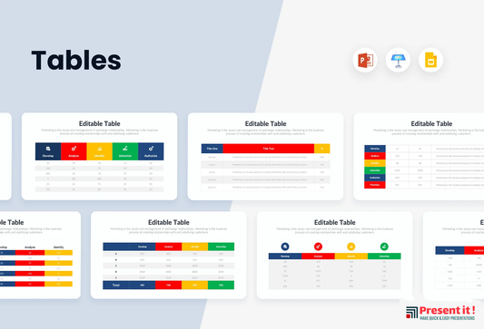 Tables Charts Infographics