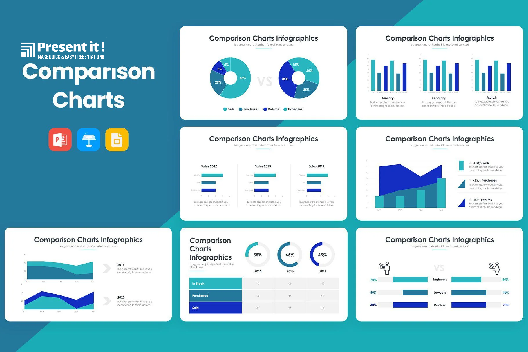 Comparison Charts PowerPoint Template