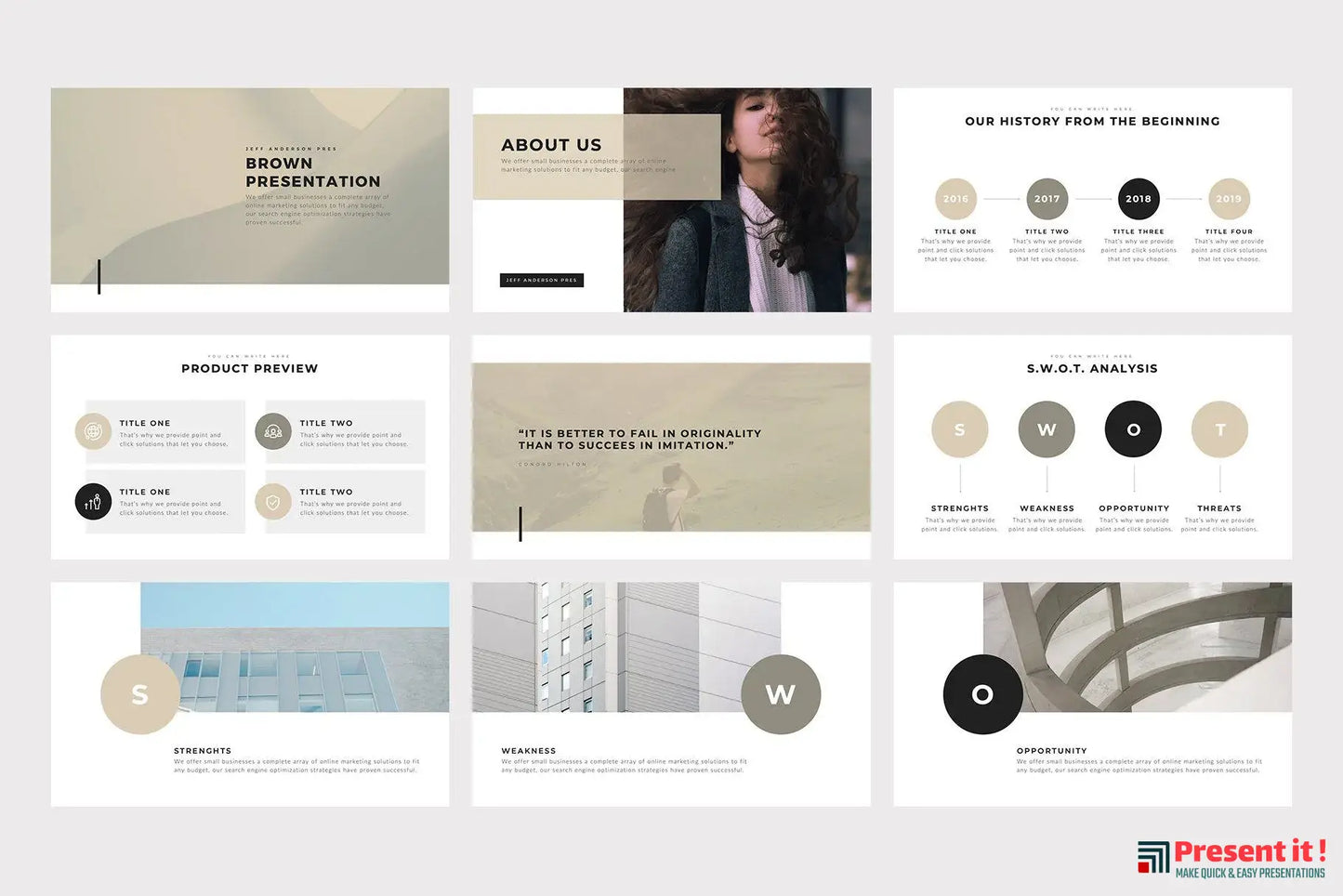 Boneti Minimalist PowerPoint Template