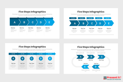 Five Steps Diagram Infographics