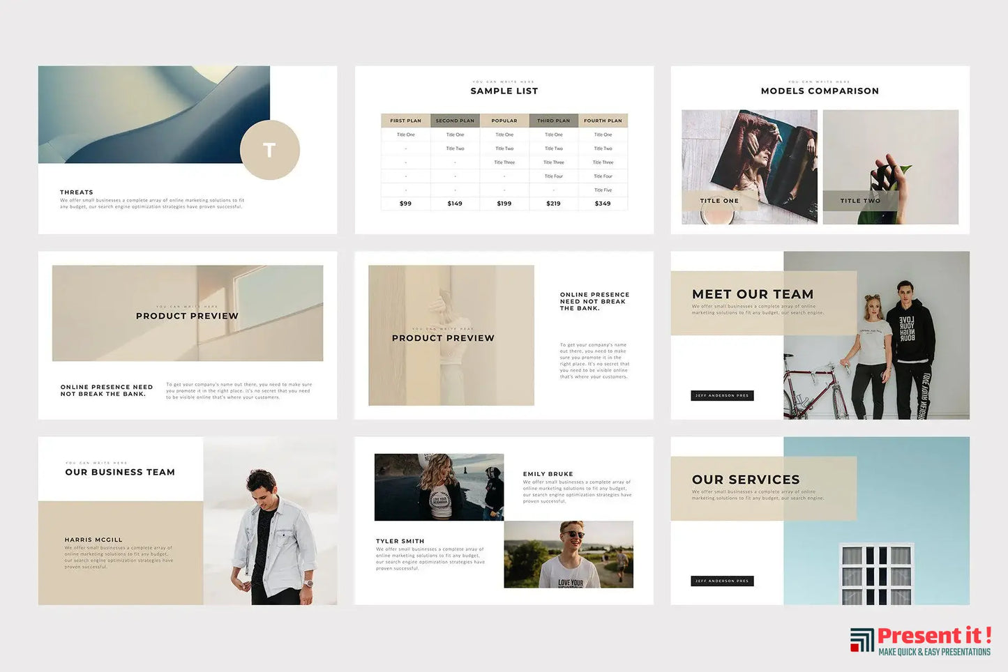 Brown Minimal PowerPoint Template