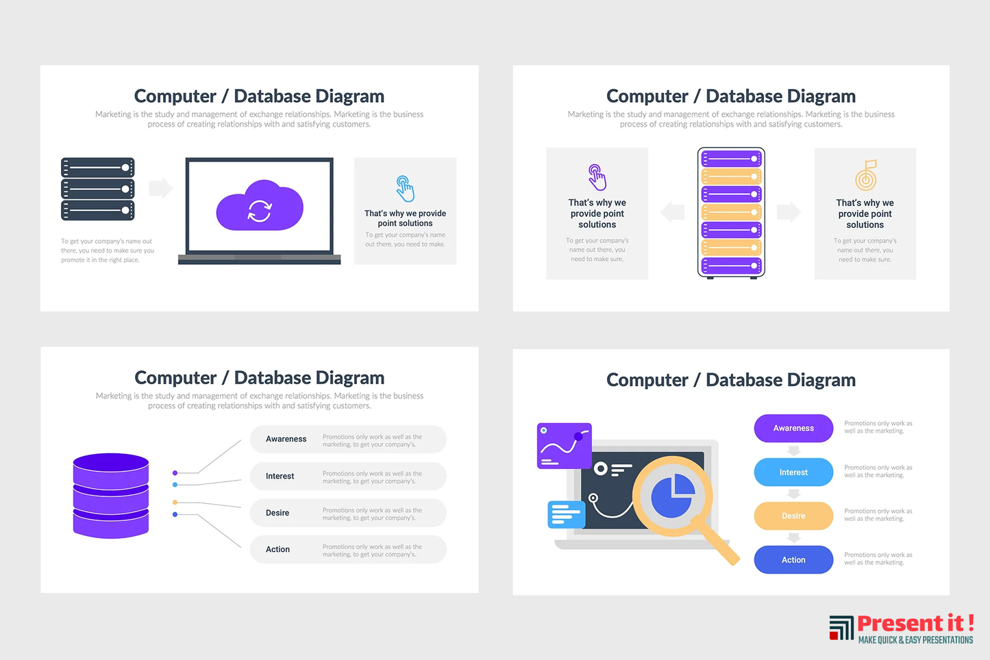 Computer and Database Infographics