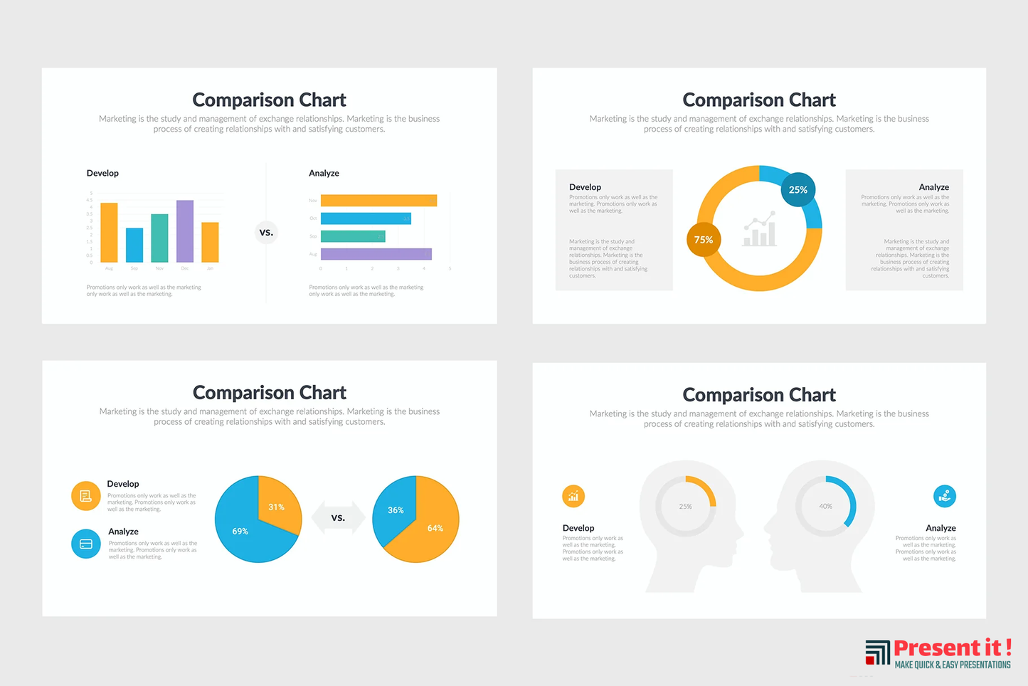 Comparison Charts Infographics