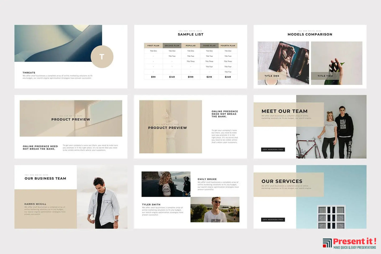 Boneti Minimalist PowerPoint Template