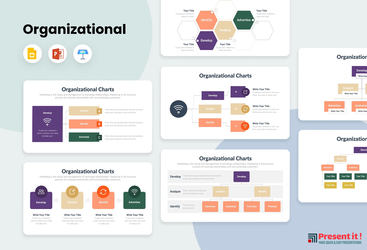 Organizational Charts Infographics Template