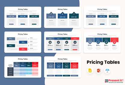 Pricing Tables Infographics