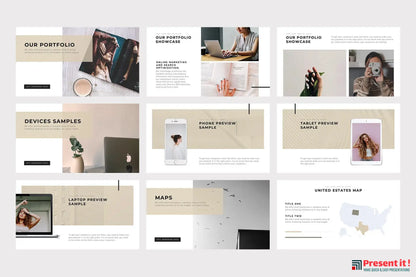 Brown Minimal PowerPoint Template