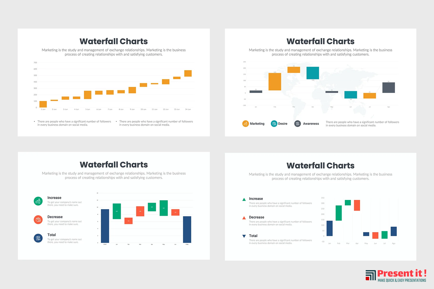 Waterfall Charts Infographics