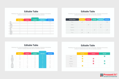 Tables Charts Infographics