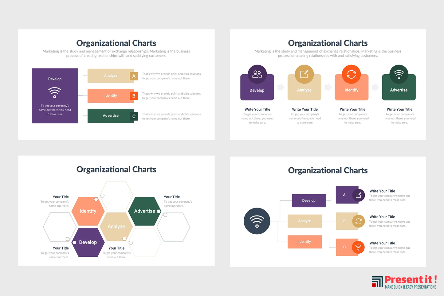 Organizational Charts Infographics Template