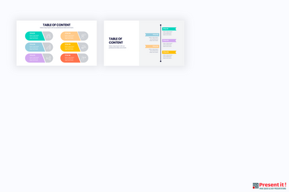 Table of content Slides for PowerPoint, Keynote, Google Slides and Illustrator