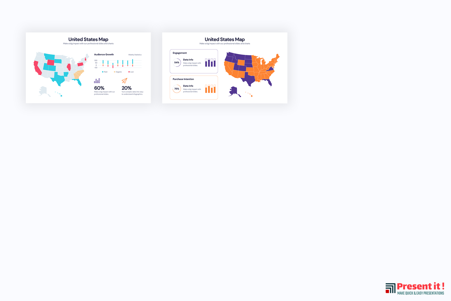 United States Maps for PowerPoint, Keynote, Google Slides and Illustrator