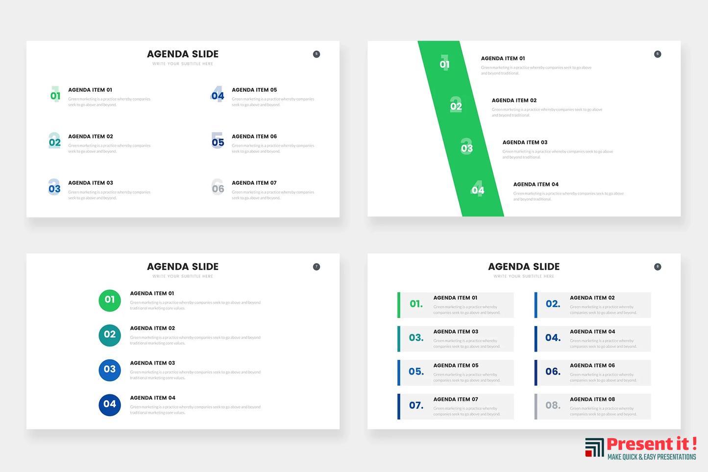 Agenda or List Infographics