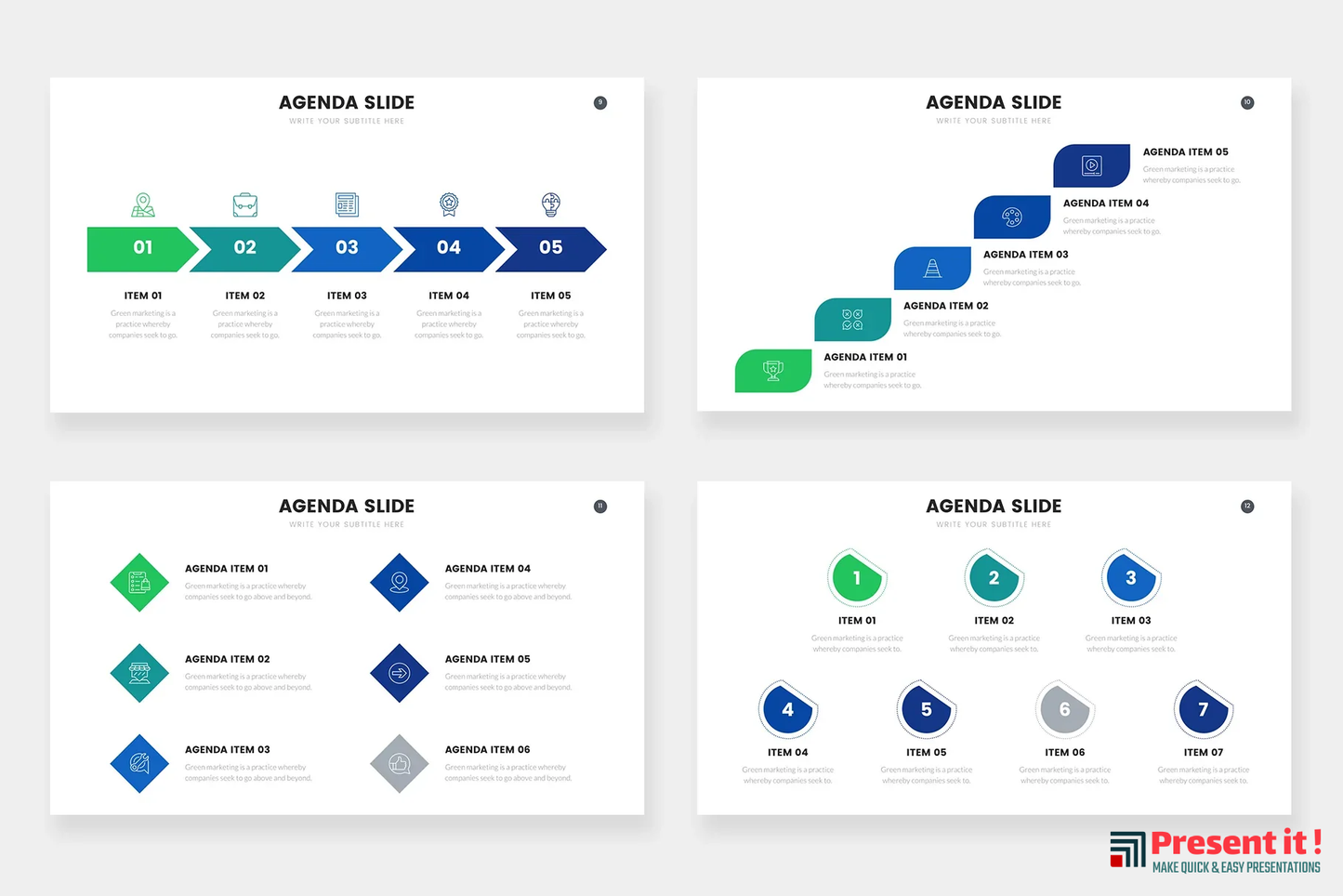 Agenda or List Infographics