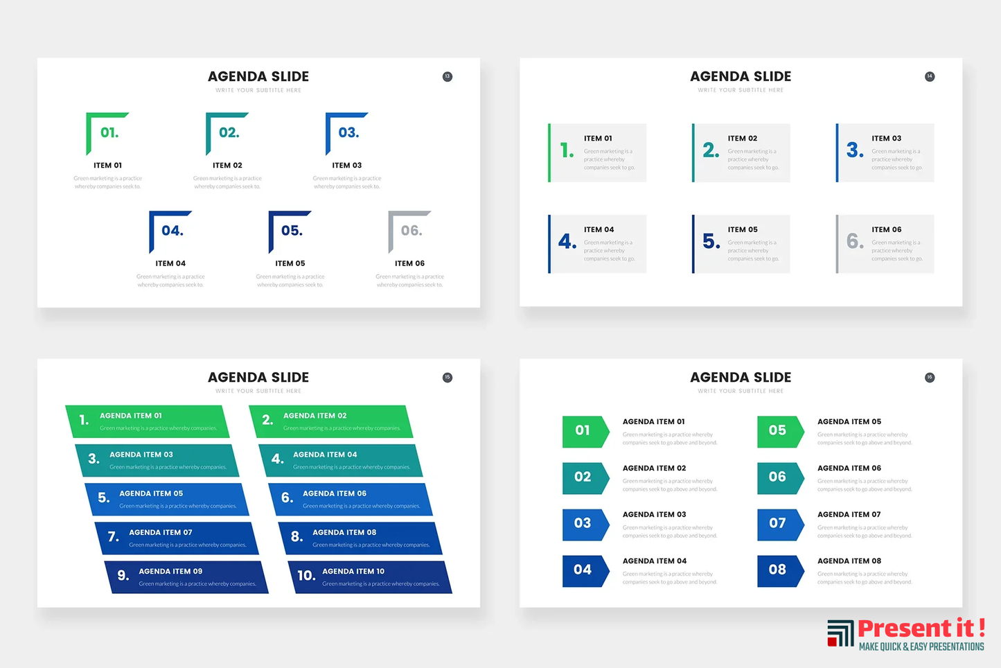 Agenda or List Infographics