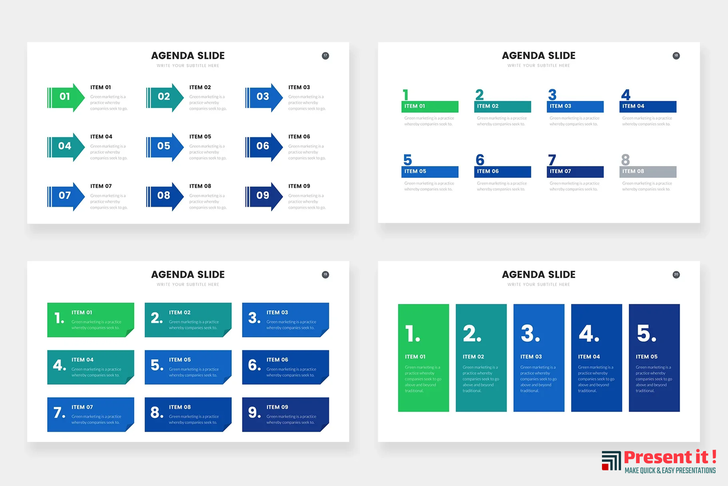 Agenda or List Infographics