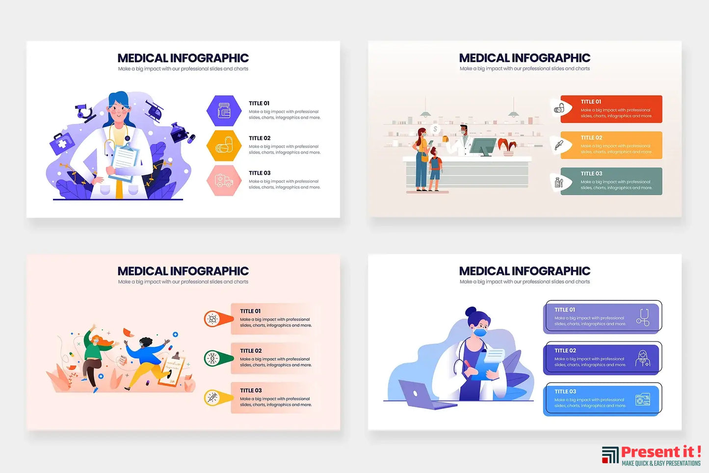 Medical Infographics for PowerPoint, Keynote, Illustrator and Google Slides