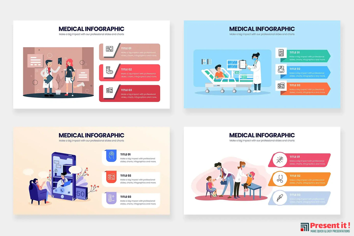 Medical Infographics for PowerPoint, Keynote, Illustrator and Google Slides