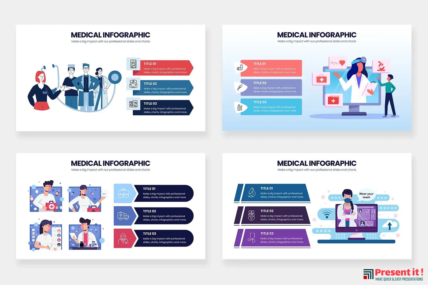 Medical Infographics for PowerPoint, Keynote, Illustrator and Google Slides