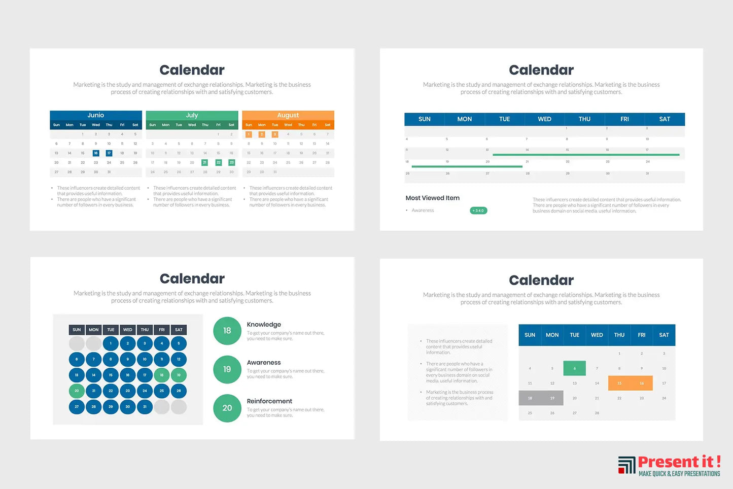 Calendar Infographics