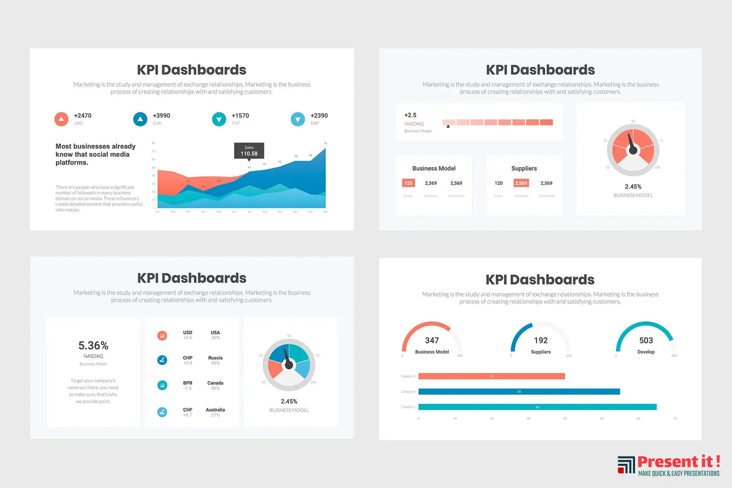 KPI Dashboard Infographics