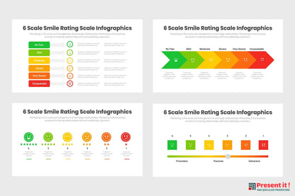 6 Scale Smile Rating Scale Infographics