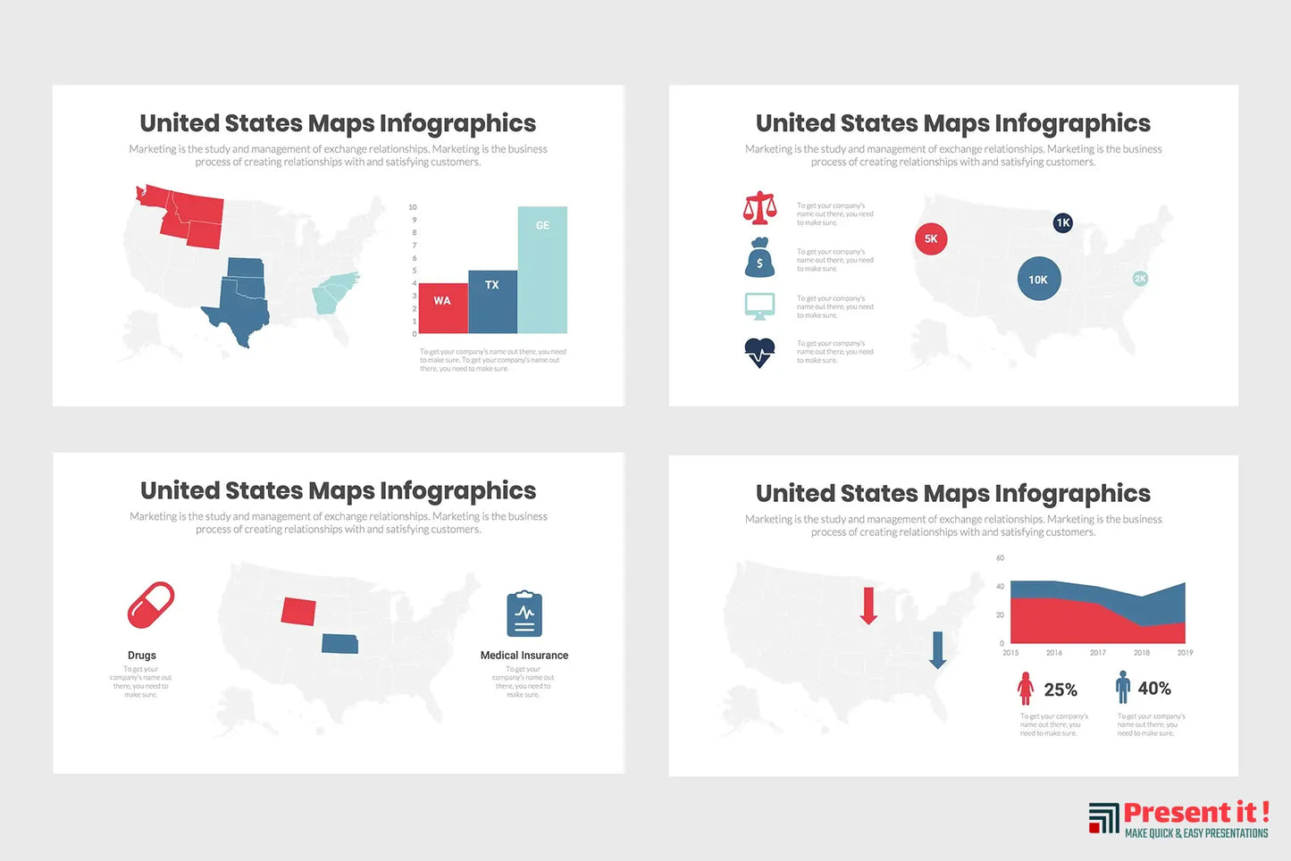 United States Maps Infographics