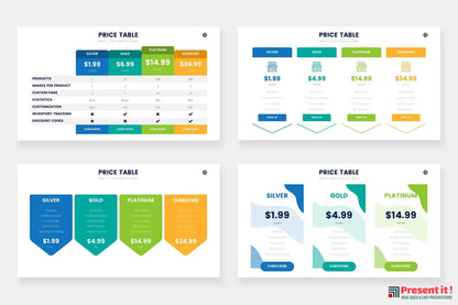 Pricing Table Infographics