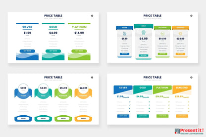 Pricing Table Infographics