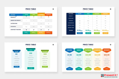 Pricing Table Infographics