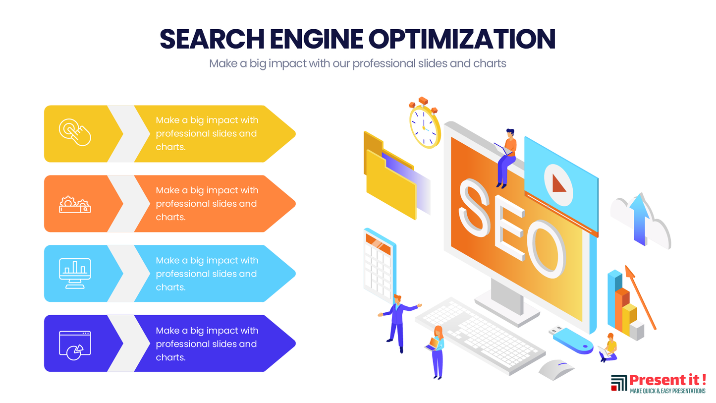 SEO Infographics for PowerPoint, Keynote, Google Slides and Illustrator