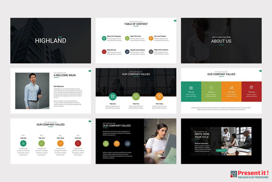 Highland Marketing Pitch Deck PowerPoint Template