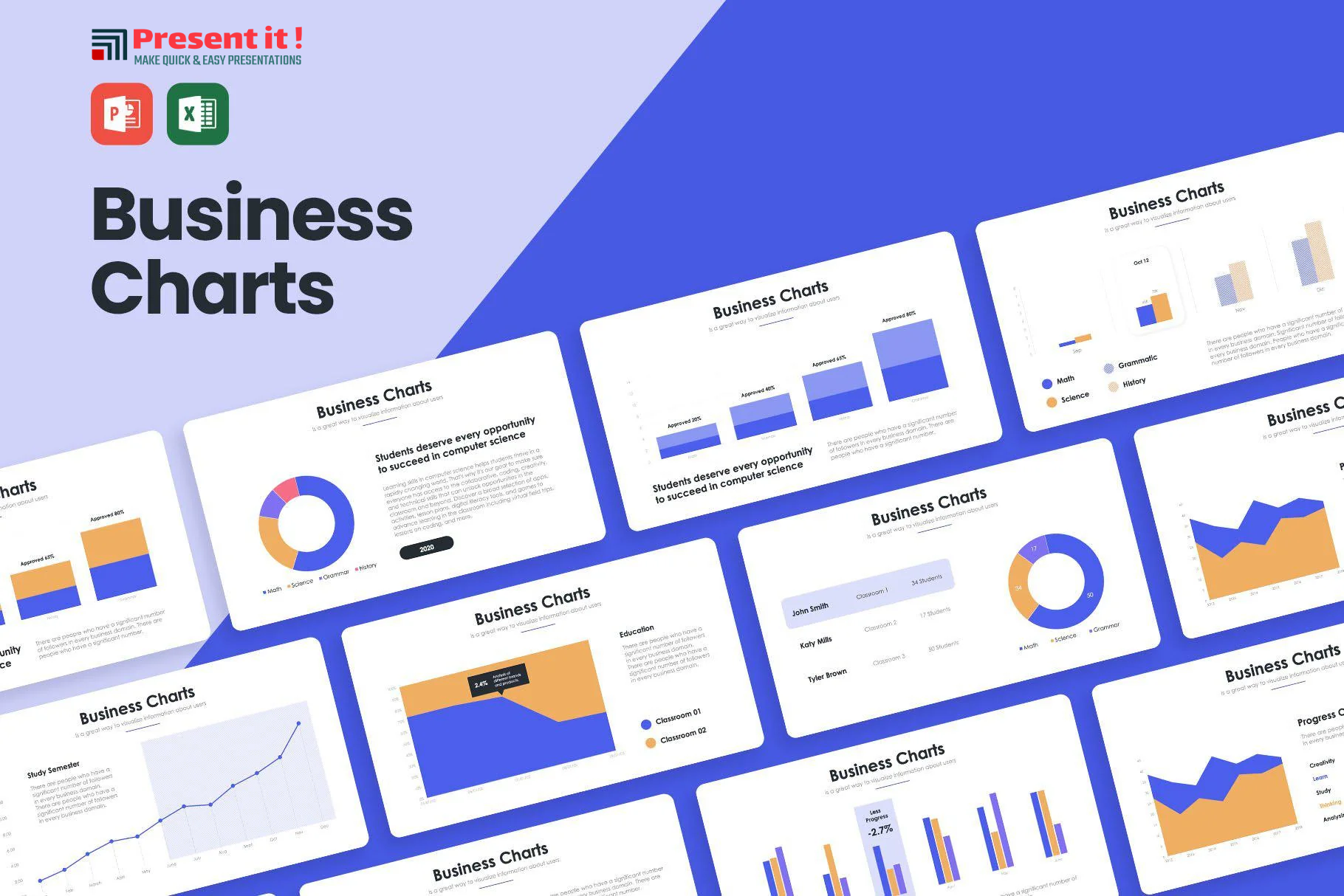 Business Charts - PowerPoint Template