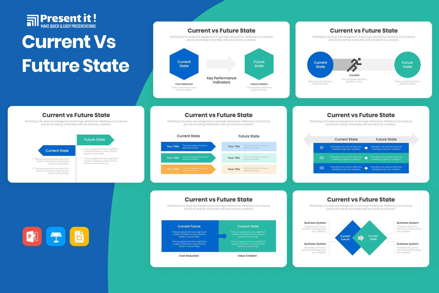 Current VS Future State Infographics Template