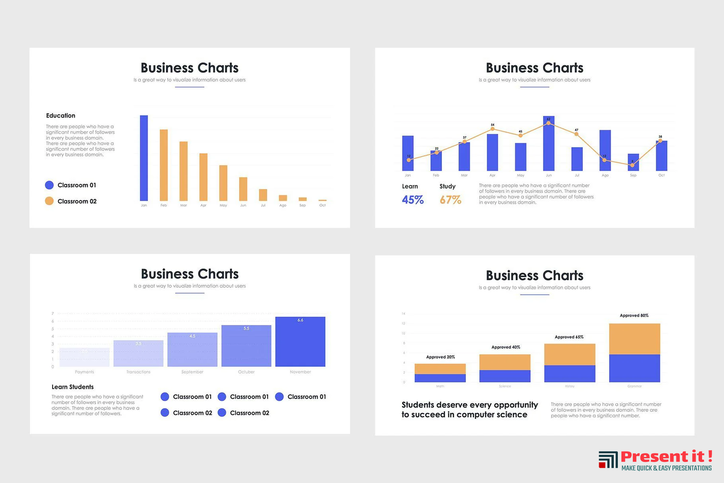 Business Charts - PowerPoint Template