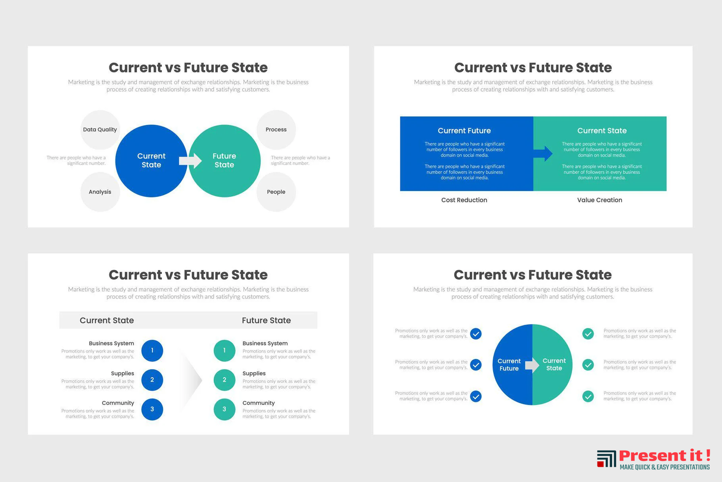 Current VS Future State Infographics Template