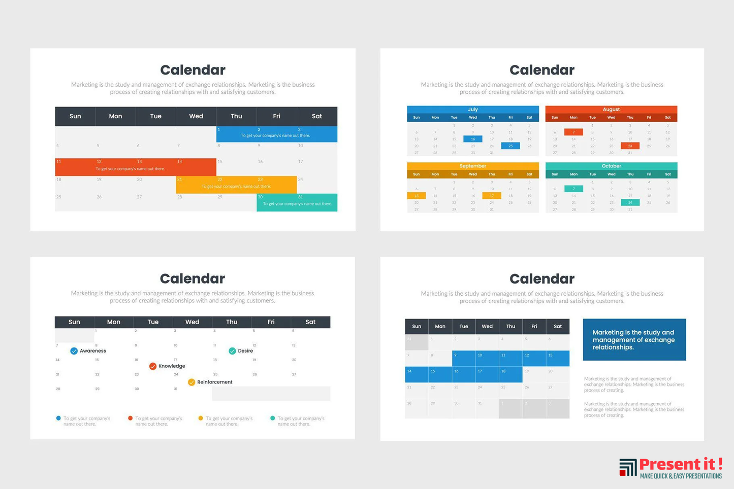 Calendar Infographics Template