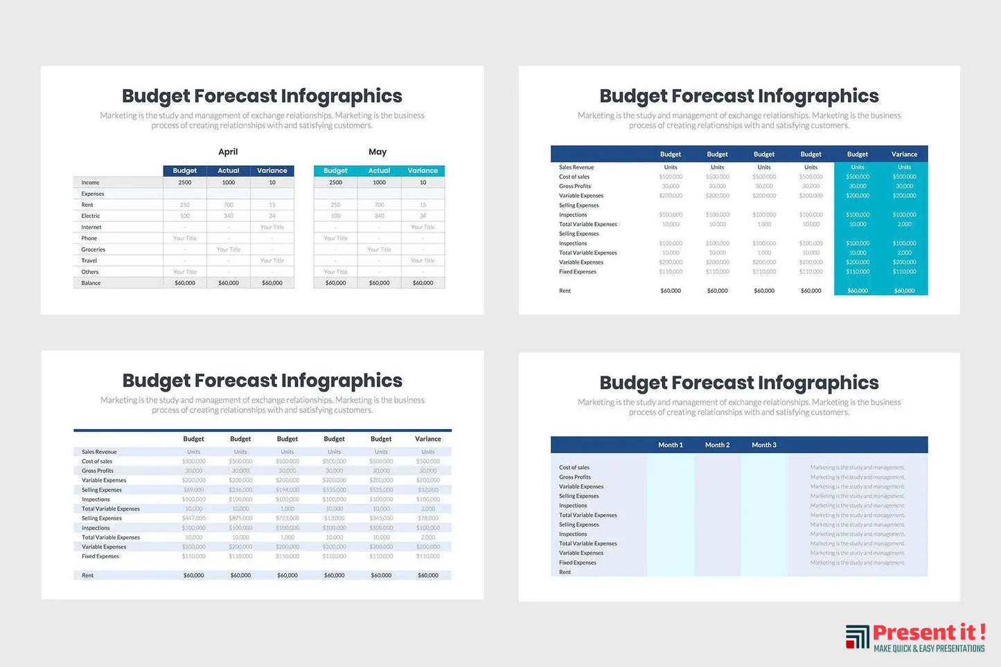 Budget Forecast Infographics