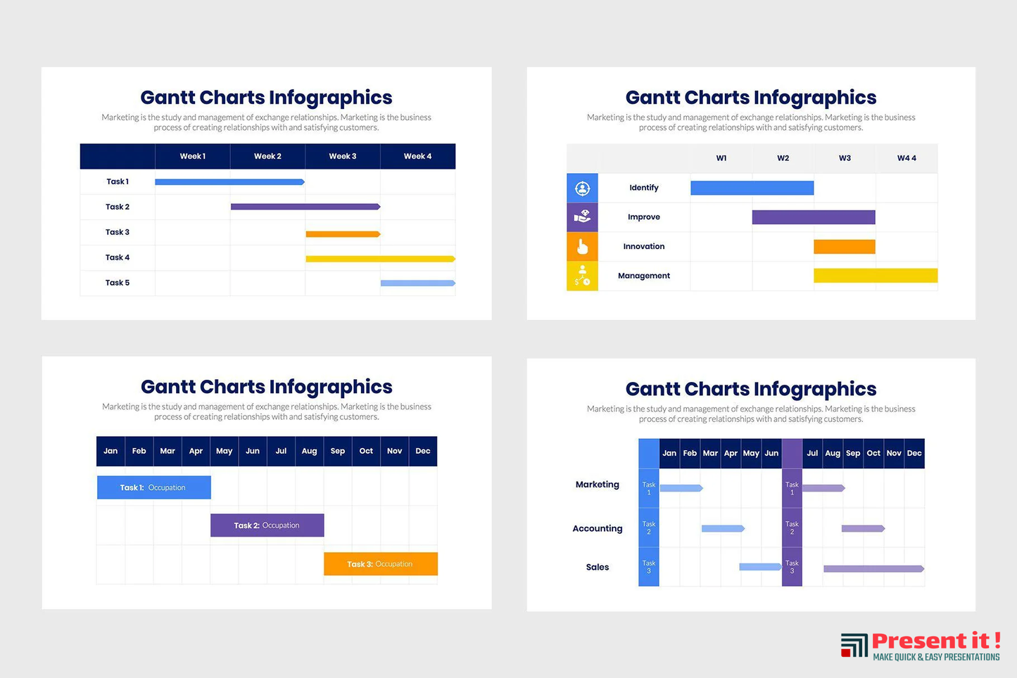 Gantt Charts Infographics