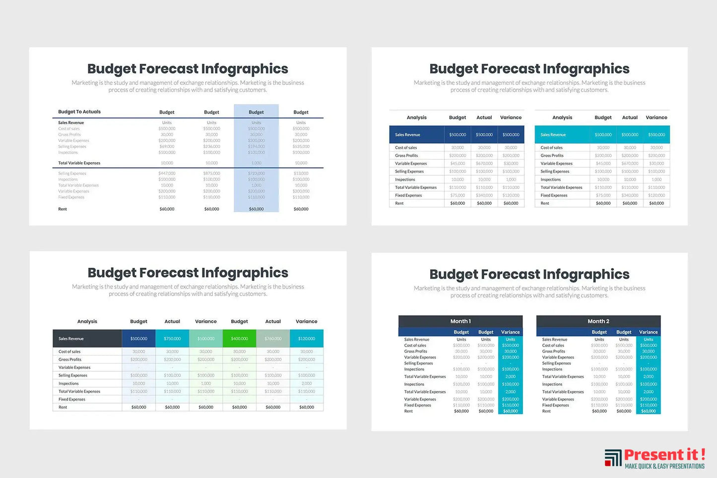 Budget Forecast Infographics