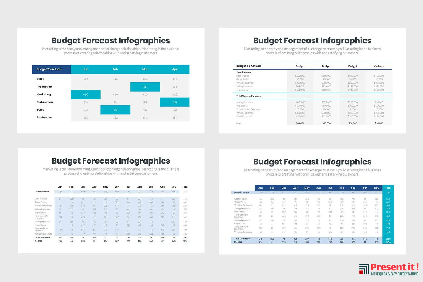 Budget Forecast Infographics